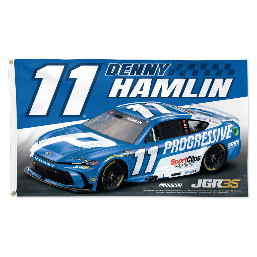 Denny Hamlin 2026 #11 Progressive Deluxe 3' x 5' Flag 1-Sided