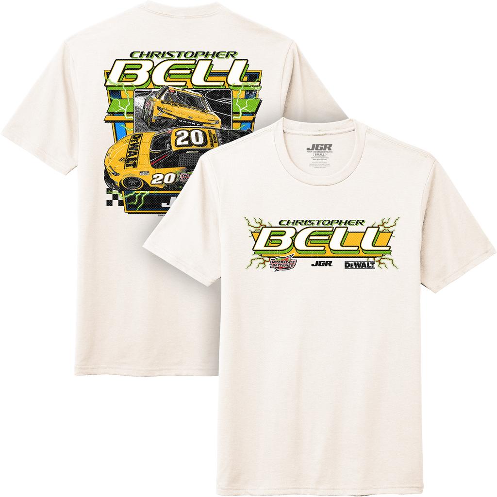 2026 Christopher Bell DeWalt/Interstate Natural 2-Spot Tee – Joe