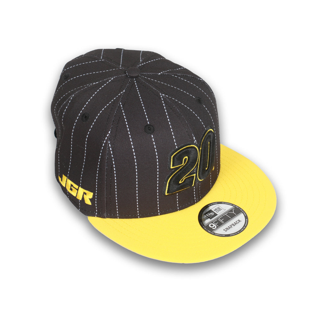 Christopher Bell No. 20 Blk/Yellow Pinstipe New Era 950 – Joe