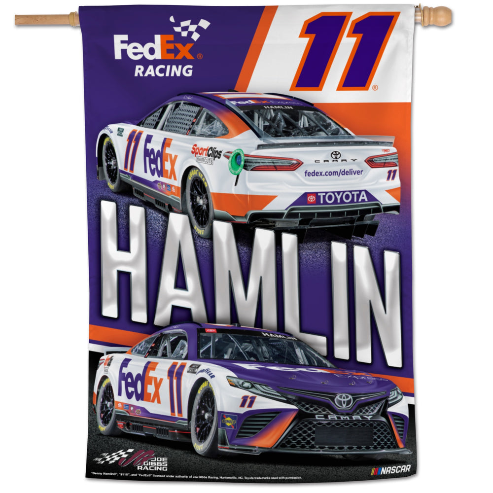 Denny Hamlin FedEx  2022 28"x40" Vertical Flag