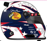 Martin Truex Jr. Bass Pro Shop 2023 Patriotic RWB Replica Mini Size Helmet