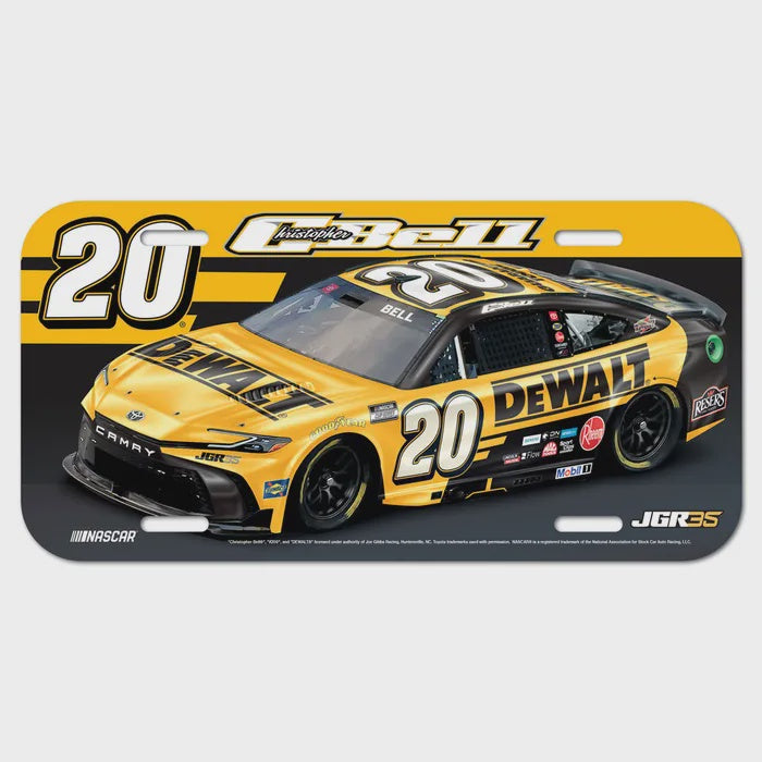 2026 Christopher Bell DeWalt License Plate – Joe Gibbs Racing Store