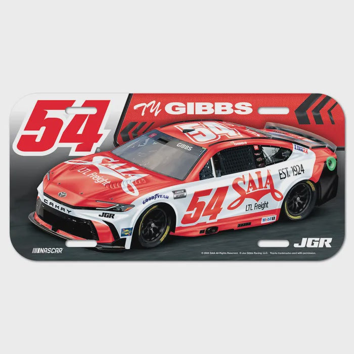 Ty Gibbs #54 Saia LTL Freight License Plate – Joe Gibbs Racing Store