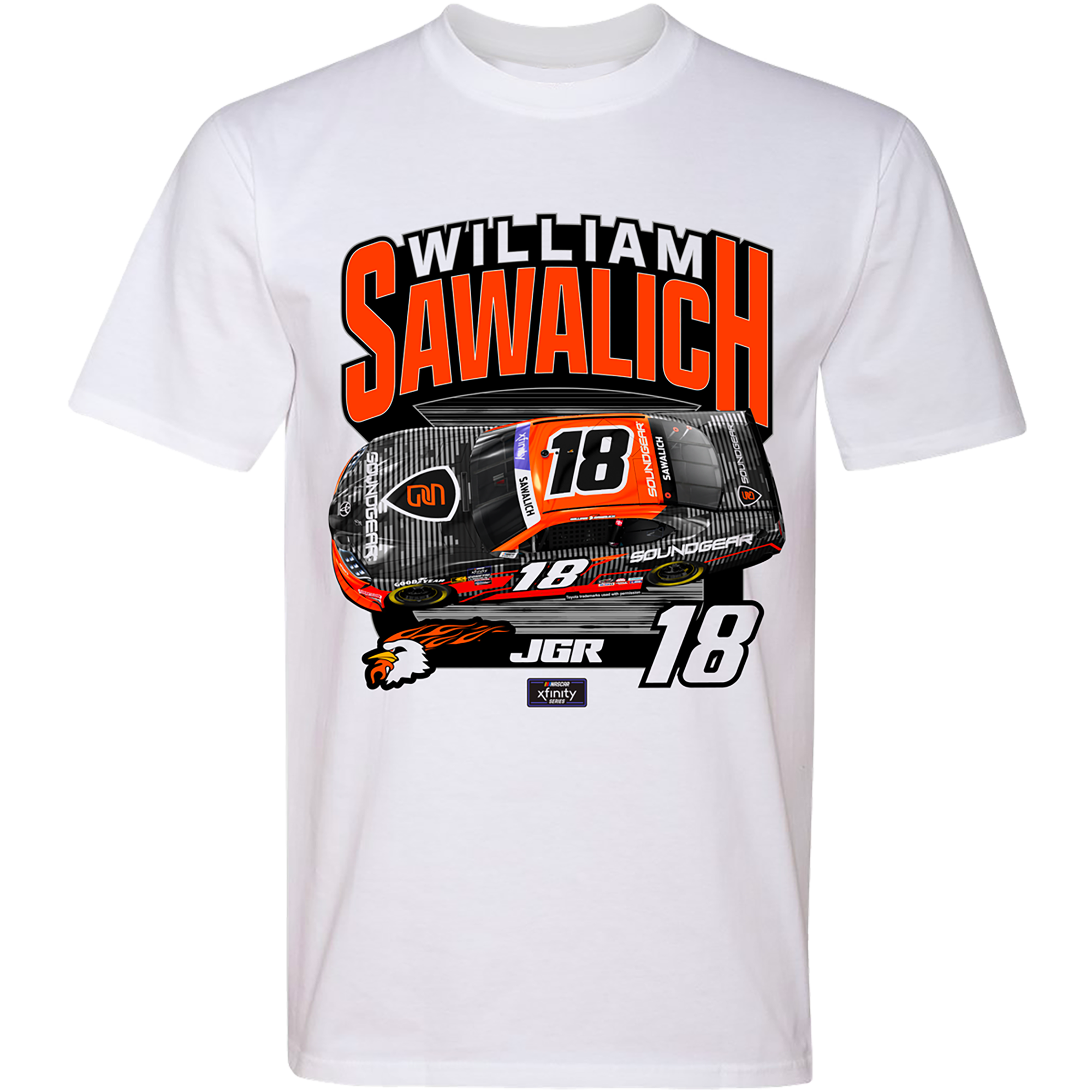 GW価格‼️St.cecilia BOMBORI CHECK T-SHIRT William Sawalich #18 Soundgear Car Tee – Joe Gibbs Racing Store