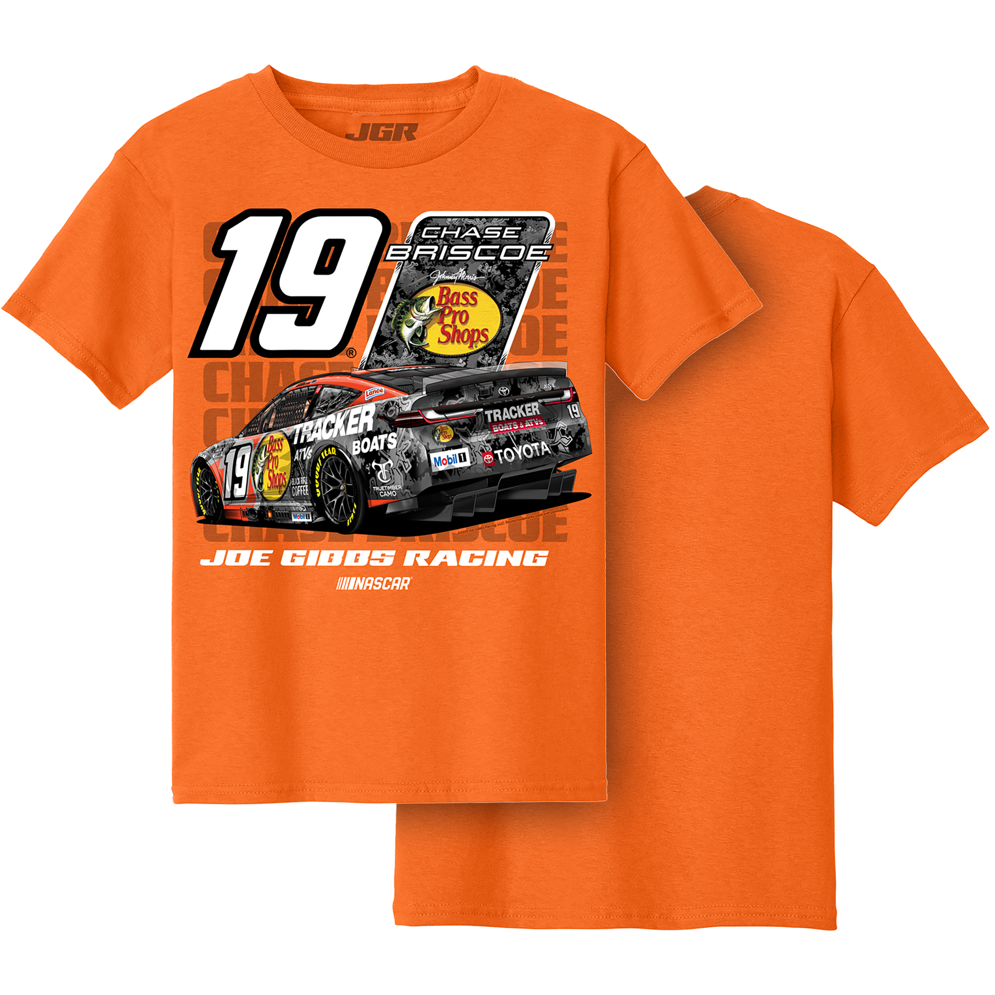 Chase Briscoe YOUTH 2025 Bass Pro Shops Car Tee – Joe Gibbs Racing