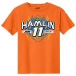 Denny Hamlin #11 YOUTH Neon Orange Tee