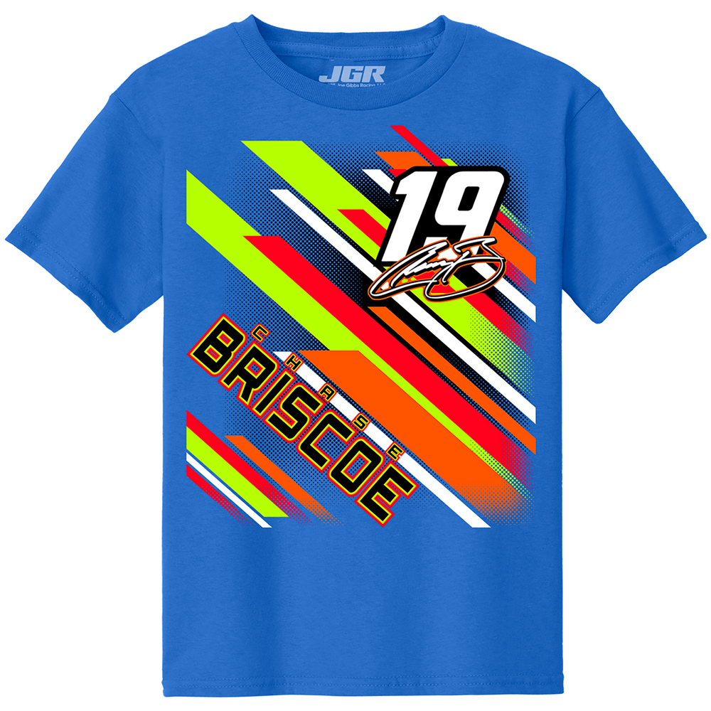 Chase Briscoe #19 YOUTH Neon Blue Tee