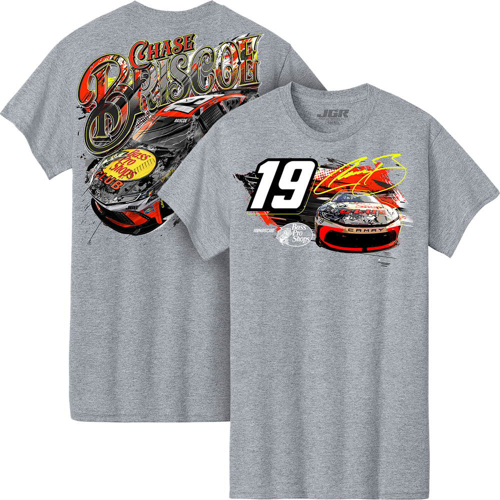 Chase Briscoe 2-Spot Bass Pro Shops  Gray Car Tee