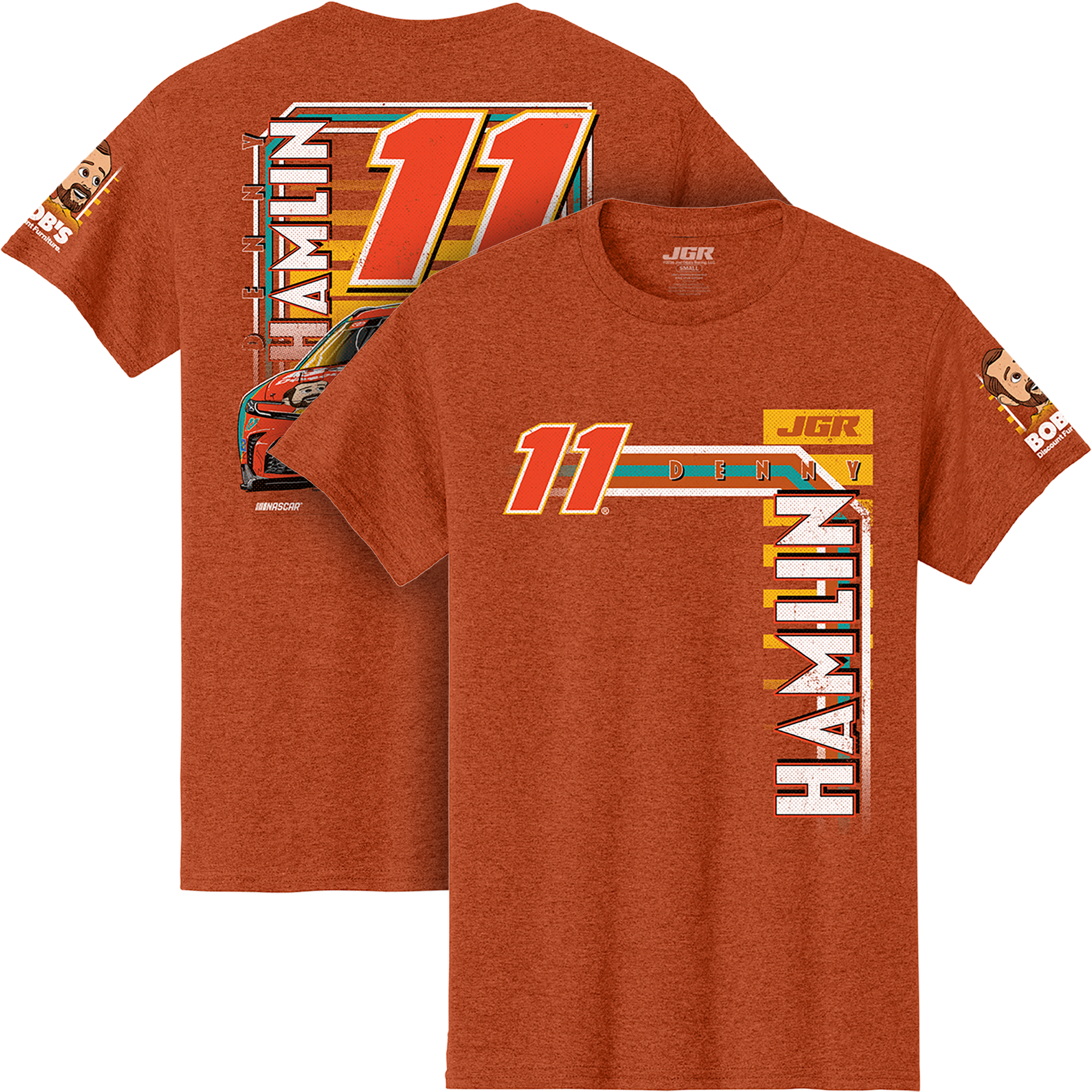 2026 Denny Hamlin Bob's ANT Orange 3-Spot Tee – Joe Gibbs Racing Store