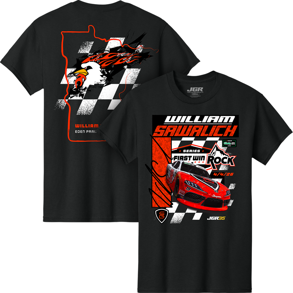 William Sawalich No 18 Soundgear Rockingham WIN Tee – Joe Gibbs