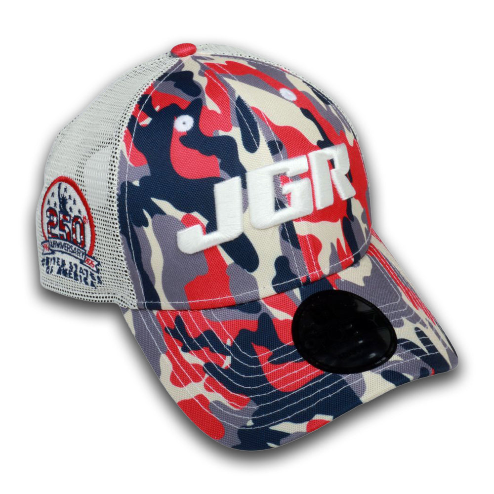【新品未使用】JSF J's Wappen TRUCKER CAP 2026 JGR CAMO USA 250th Anniversary 940 Trucker Hat – Joe Gibbs