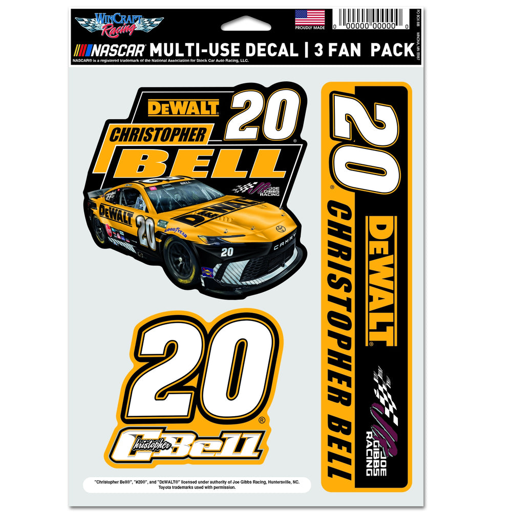 Christopher Bell 2024 3 Fan Pack Multi Use Decal