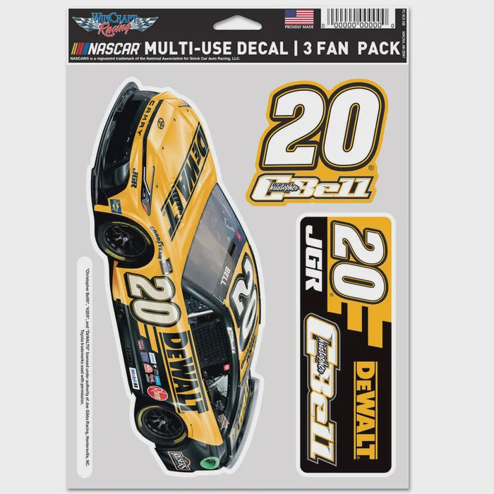 Christopher Bell 2025 3 Fan Pack Multi Use Decal