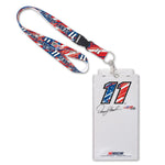 Denny Hamlin Patriotic Credential Holder w/Lanyard
