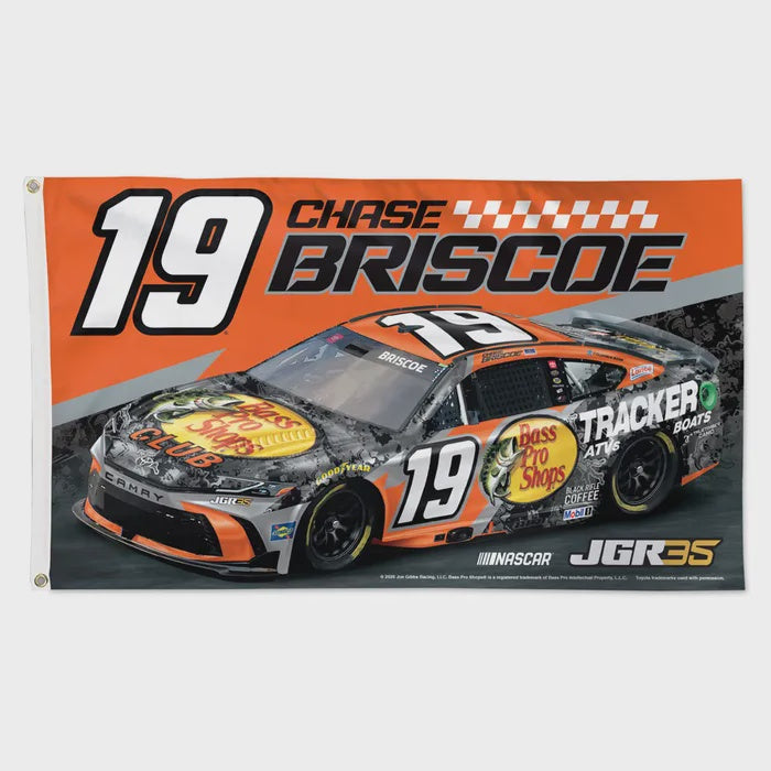 2026 Chase Briscoe Bass Pro Shops Deluxe 3x5 Flag – Joe Gibbs
