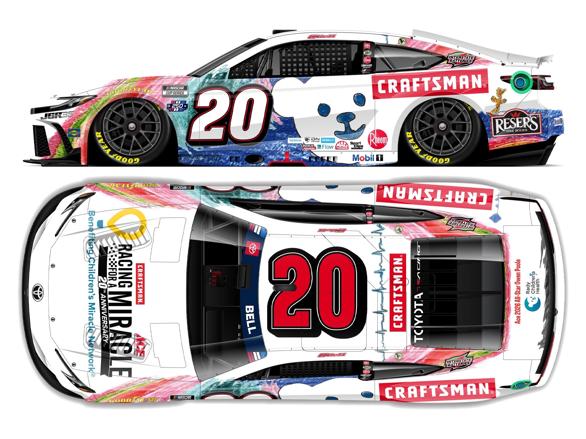 2026 1:24 Christopher Bell No 20 Craftsman Racing for a Miracle