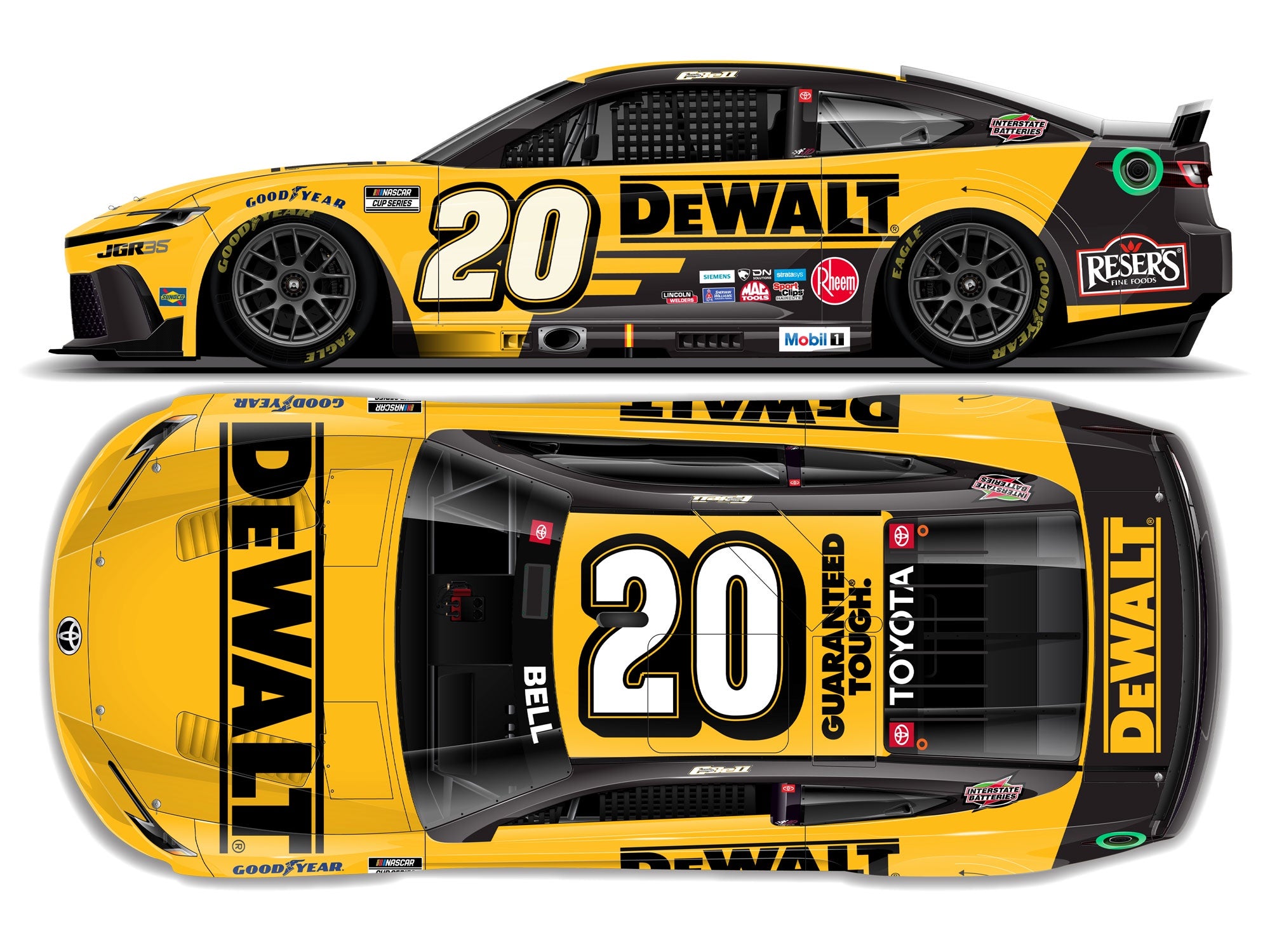 クリステルページです。 2026 1:24 Christopher Bell No 20 DeWalt Diecast – Joe Gibbs Racing