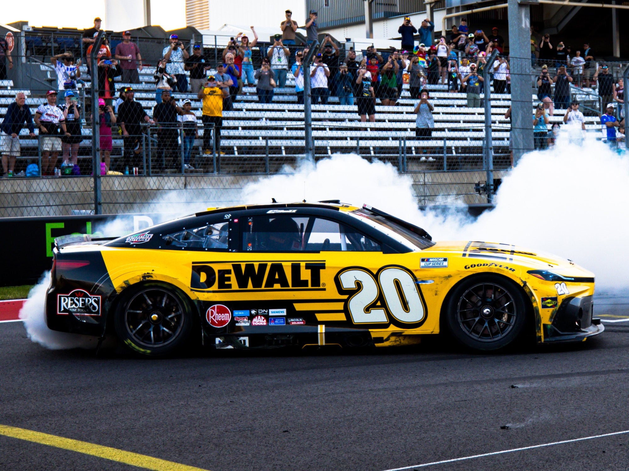 2025 1:64 Christopher Bell No 20 DeWalt COTA Race WINNER Diecast
