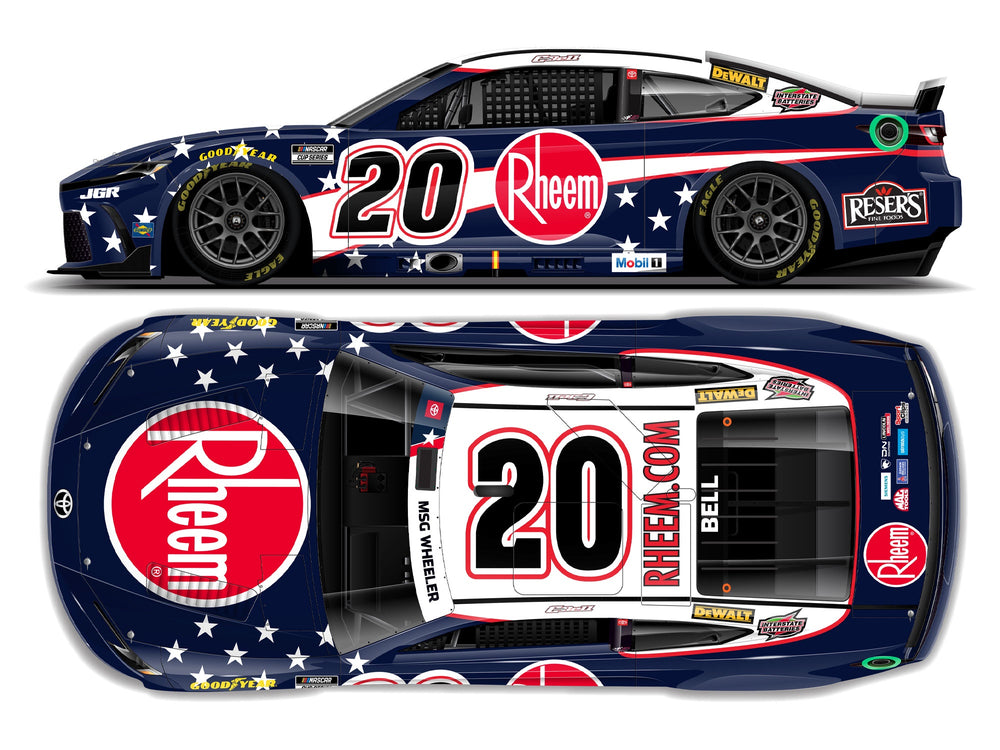 2025 1:64 Christopher Bell No. 20 Rheem Salutes Patriotic Diecast