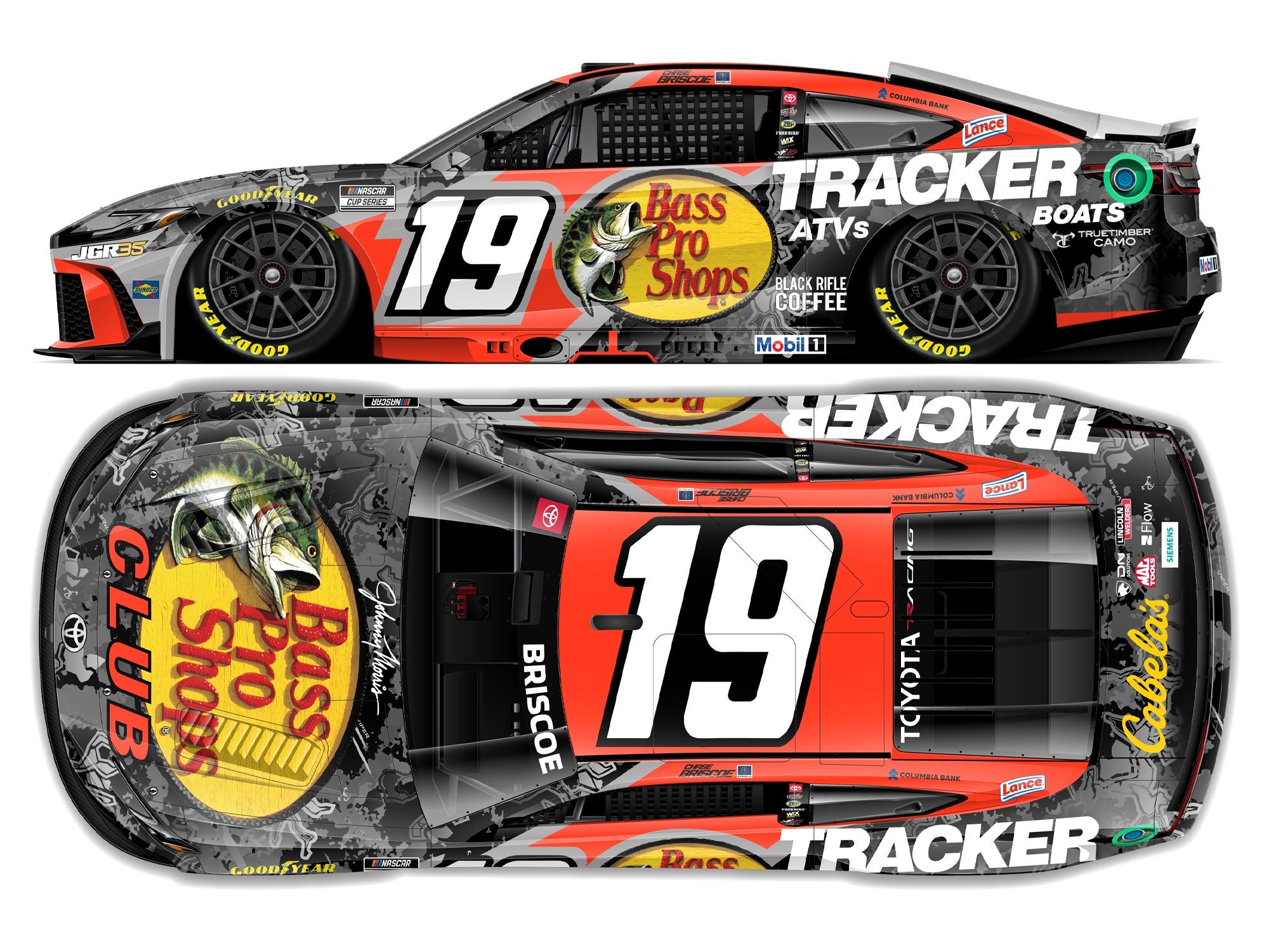 2026 1:24 Chase Briscoe No 19 Bass Pro Shops Diecast – Joe Gibbs