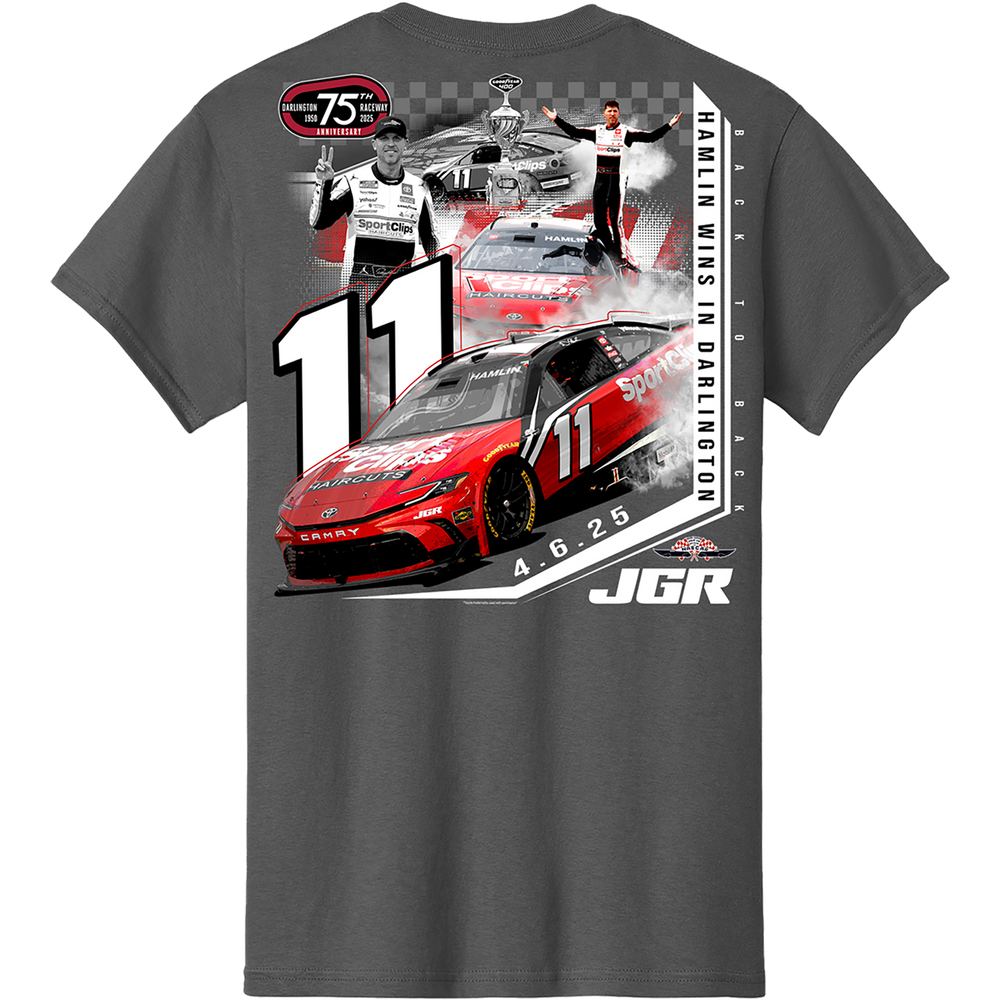 Denny Hamlin Sport Clips Darlington Throwback  Win Tee