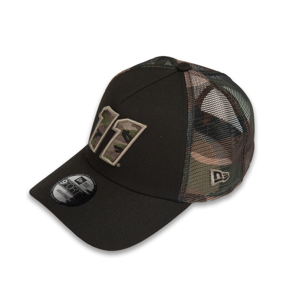 Denny Hamlin  2023 No. 11 Camo Filled NE940AF Trucker Hat