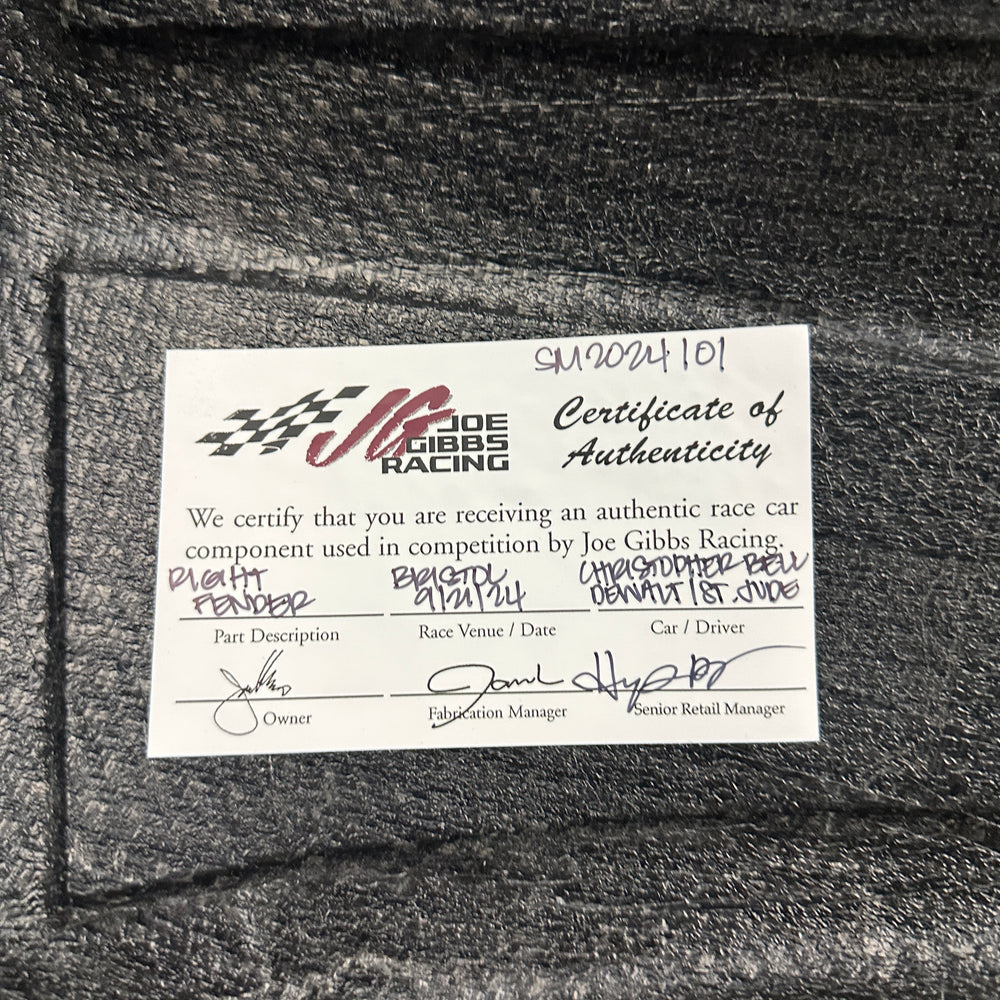 Christopher Bell Right Fender - Bristol Playoff 9/21/24
