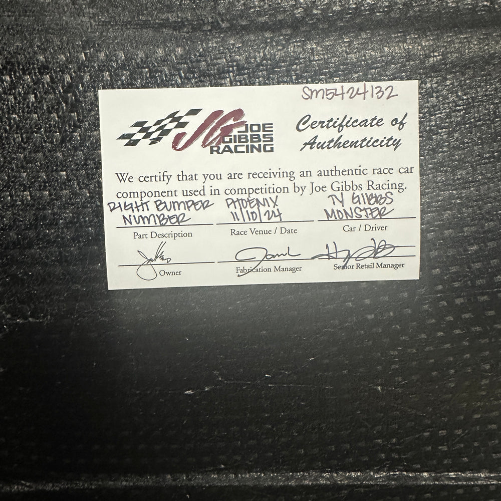 TY Gibbs Right Bumper Number - Phoenix Finale 11/10/24