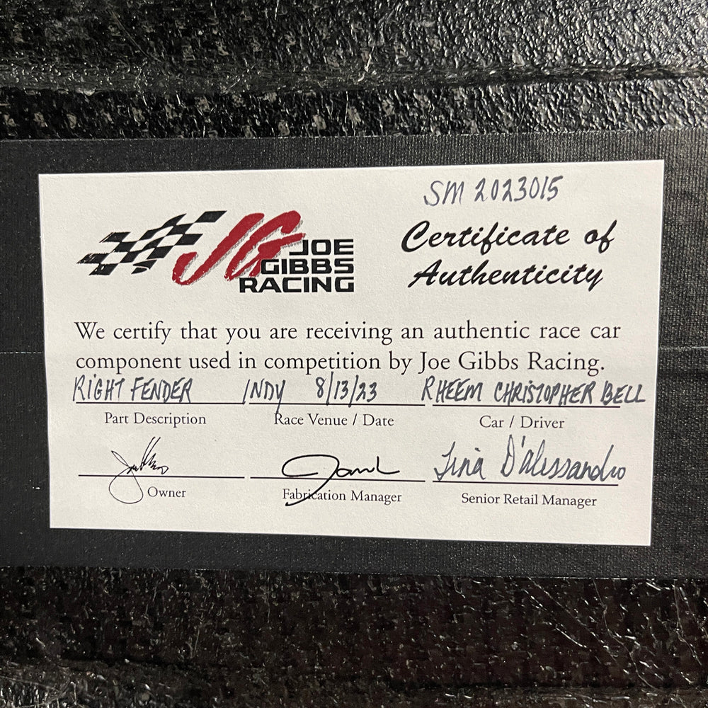 Christopher Bell Sheetmetal - Rheem Right Fender - Indy 8/13/23
