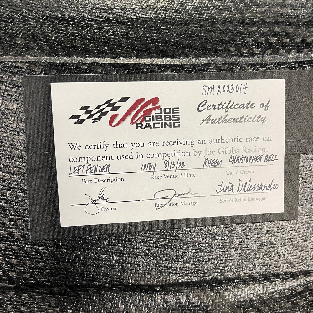 Christopher Bell Sheetmetal - Rheem Left Fender - Indy 8/13/23