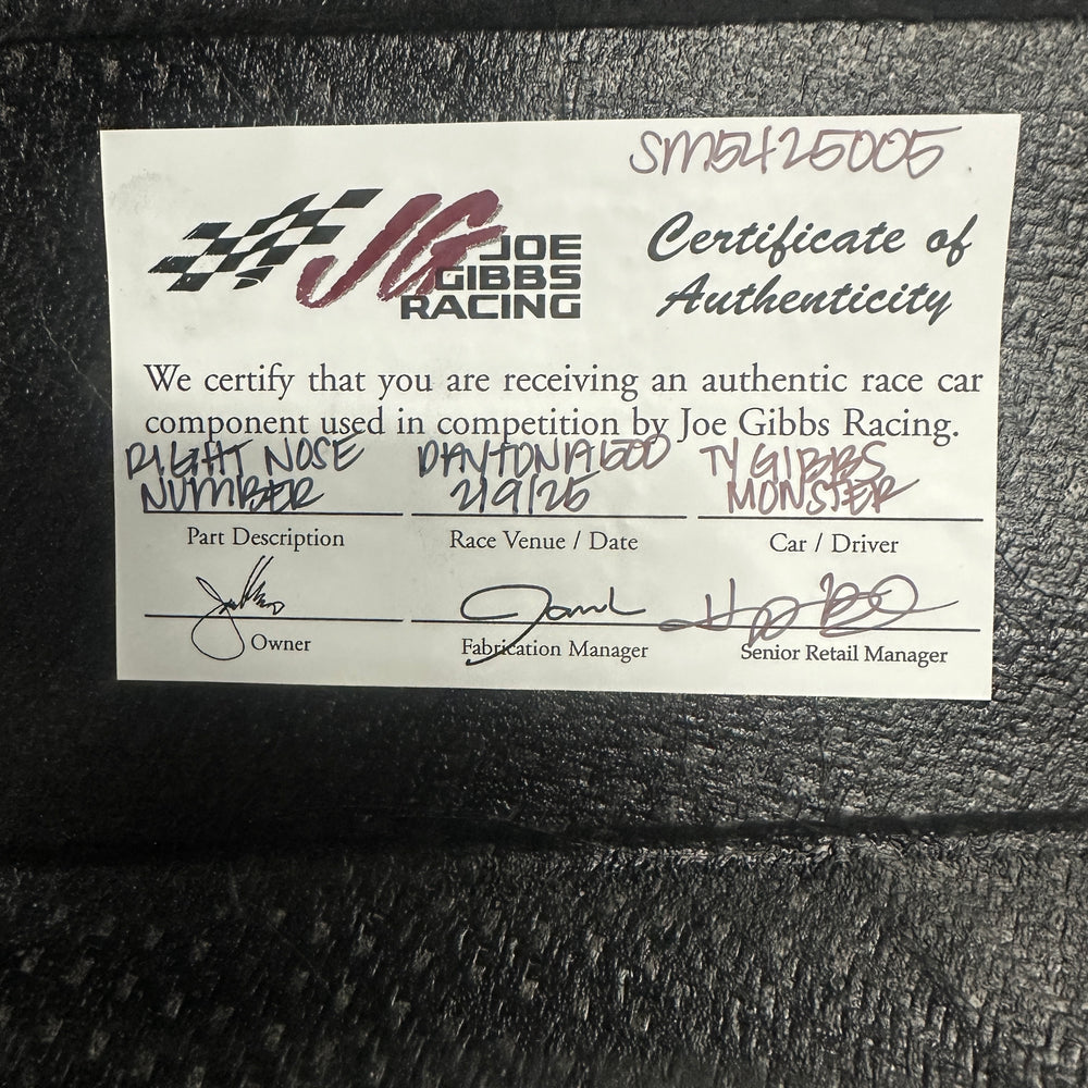 Ty Gibbs Right Nose Number - Daytona 500 2/9/25