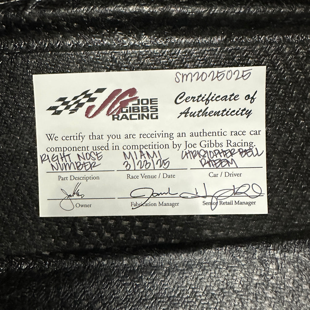 Christopher Bell Right Nose Number - Miami 3/23/25