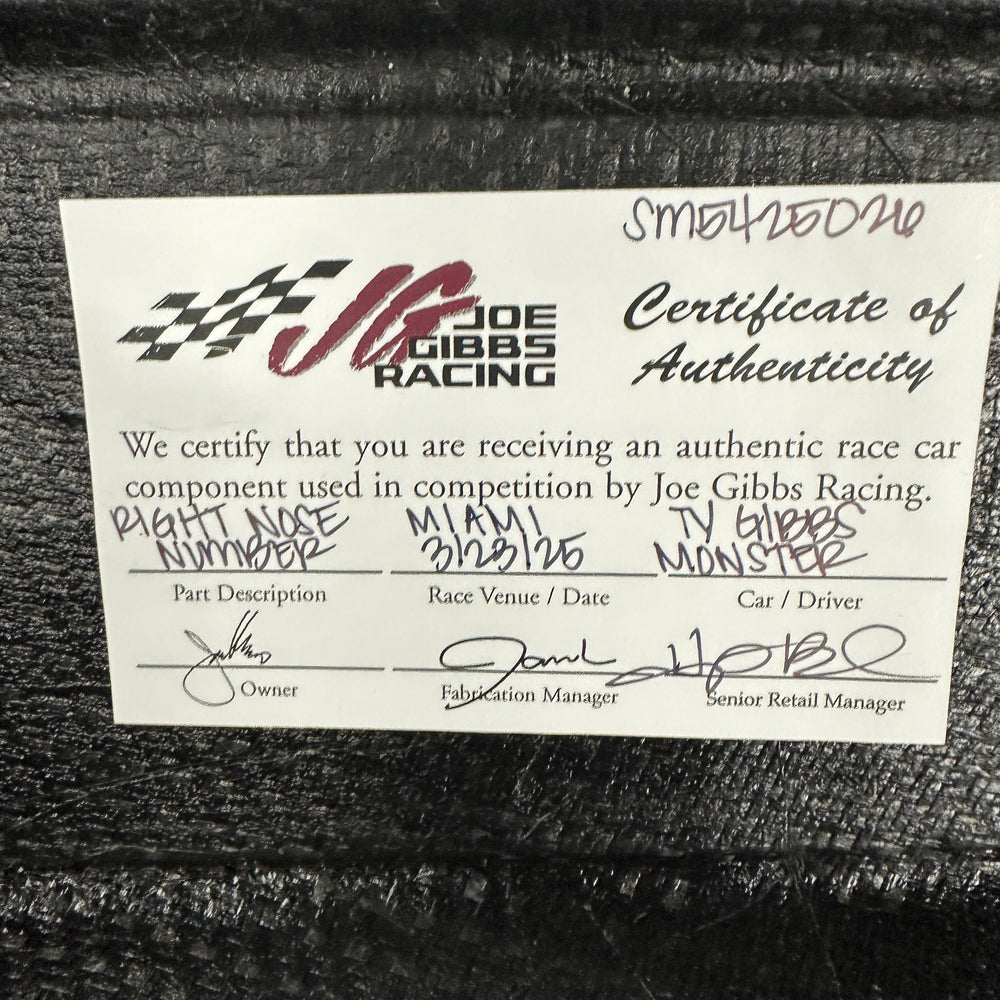 Ty Gibbs Right Nose Number - Miami 3/23/25