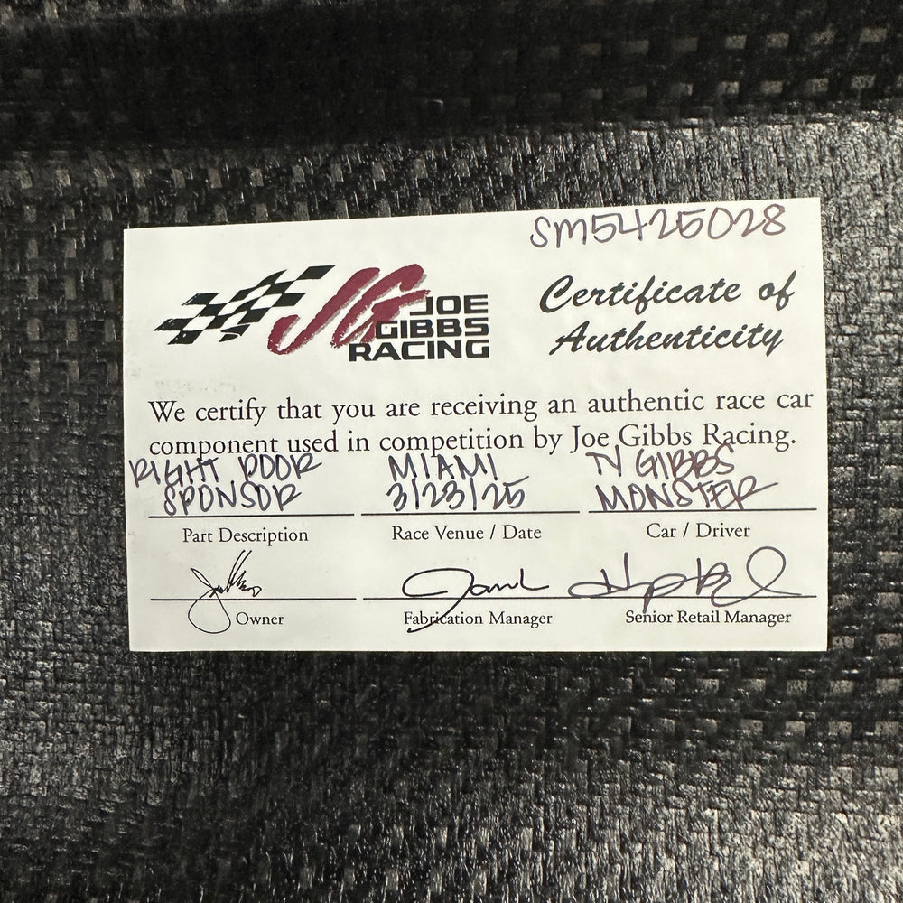 Ty Gibbs Right Door Sponsor - Miami 3/23/25