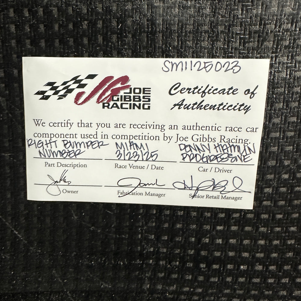 Denny Hamlin Right Bumper Number - Miami 3/23/25