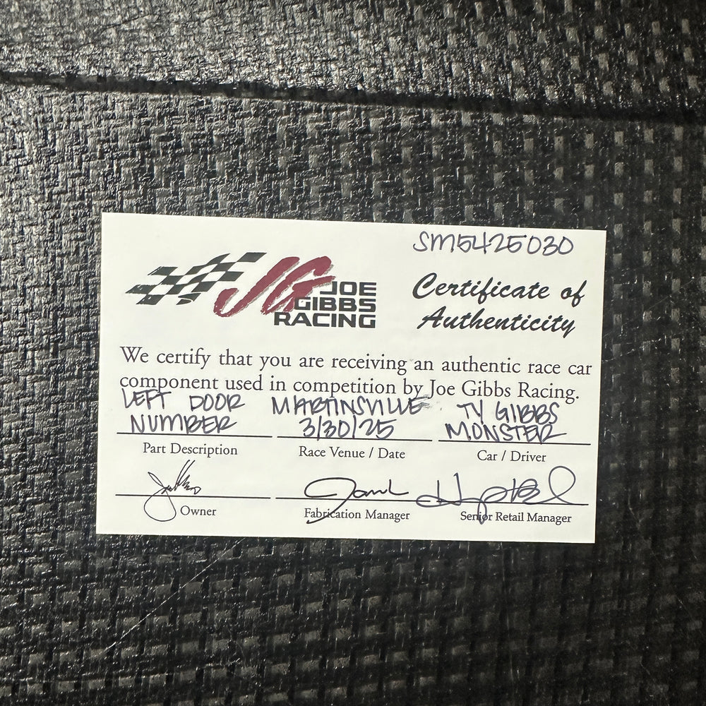 Ty Gibbs Left Door Number - Martinsville 3/30/25