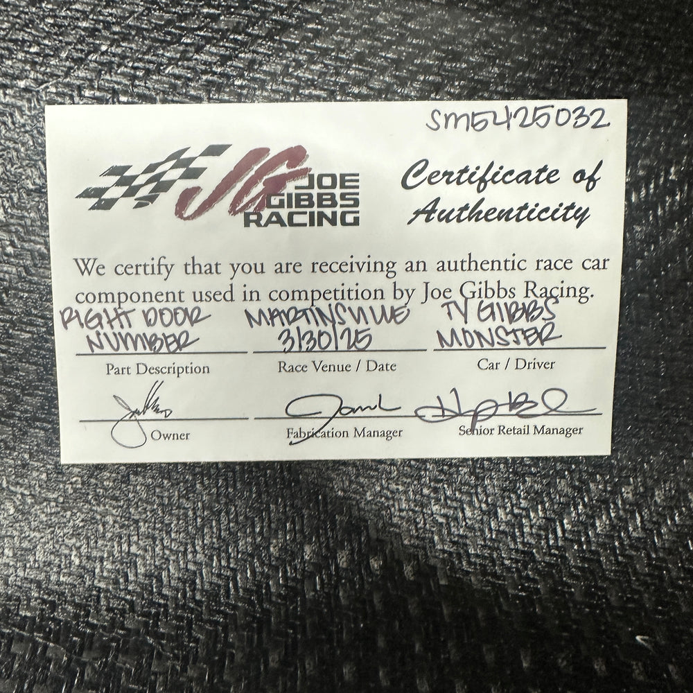 Ty Gibbs Right Door Number - Martinsville 3/30/25