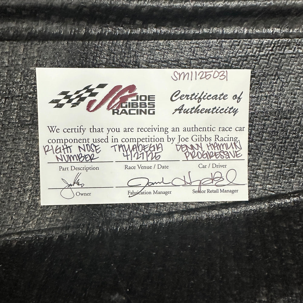 Denny Hamlin Right Nose Number - Talladega 4/27/25