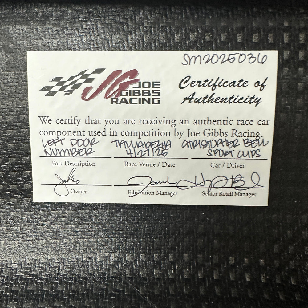 Christopher Bell Left Door Number - Talladega 4/27/25