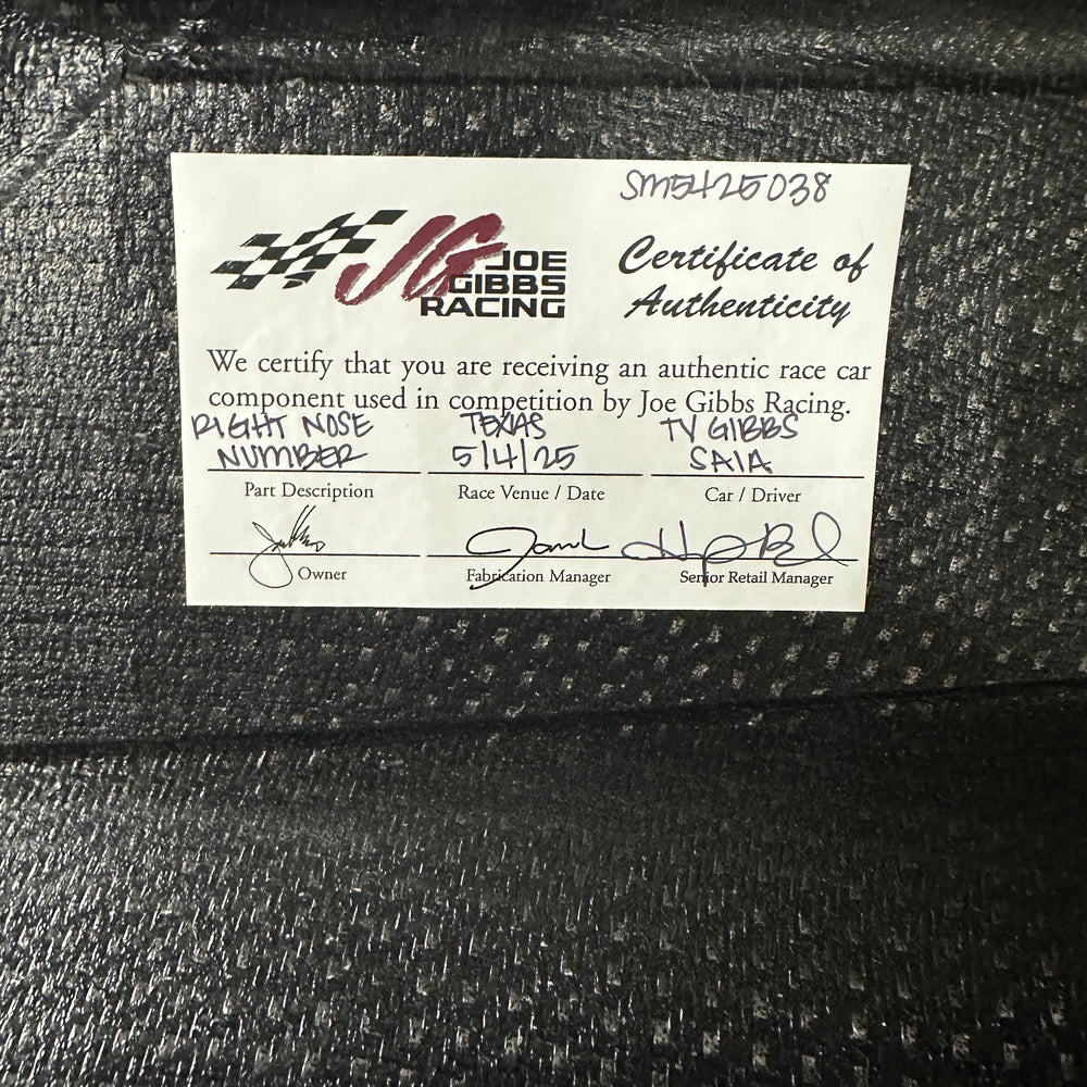 Ty Gibbs Right Nose Number - Texas 5/4/25