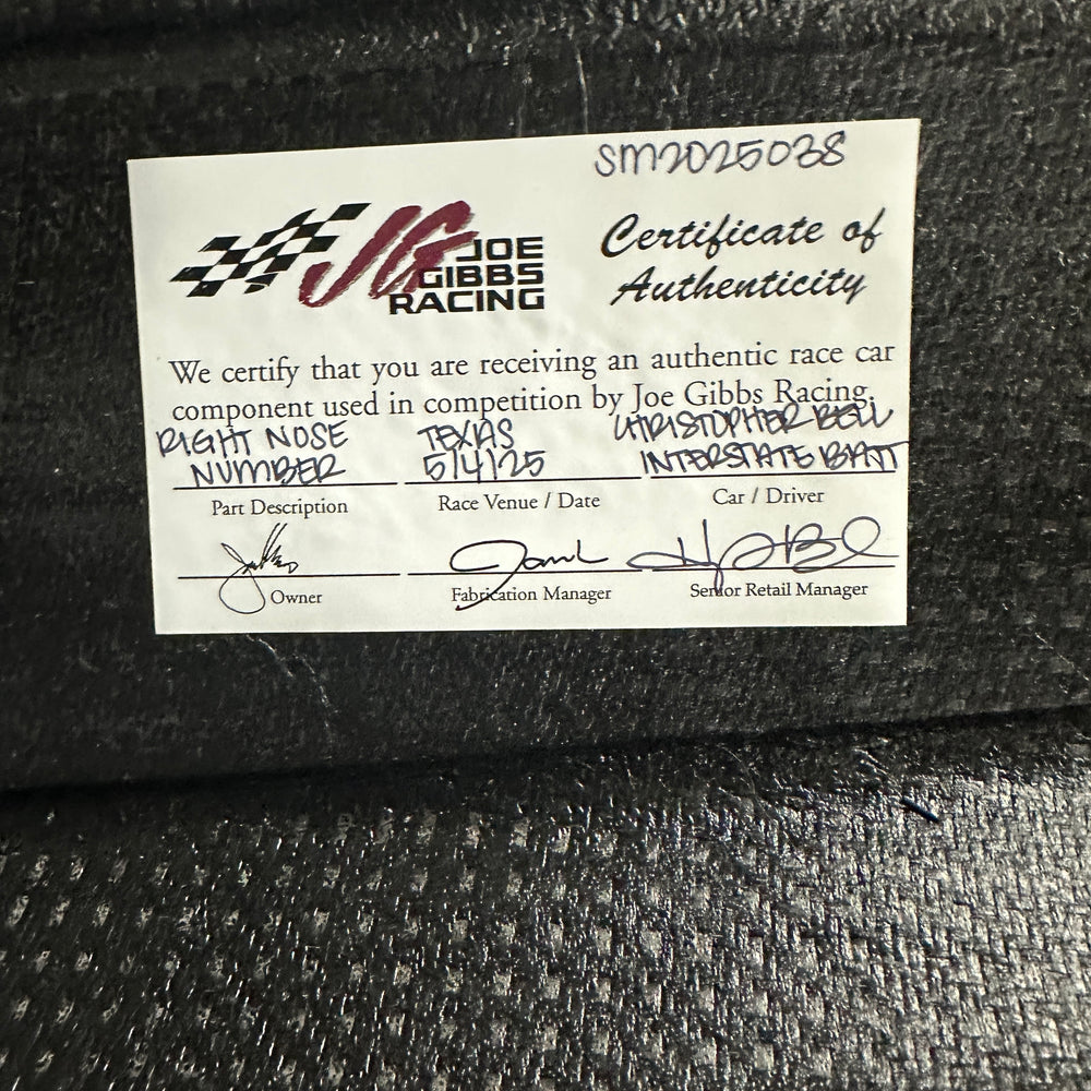 Christopher Bell Right Nose Number - Texas 5/4/25