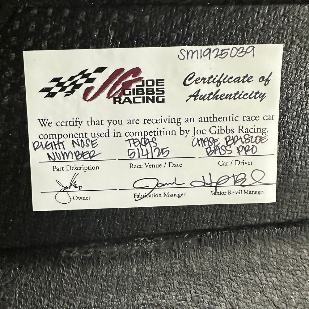 Chase Briscoe Right Nose Number - Texas 5/4/25