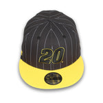 Christopher Bell No. 20 Blk/Yellow Pinstipe  New Era 950