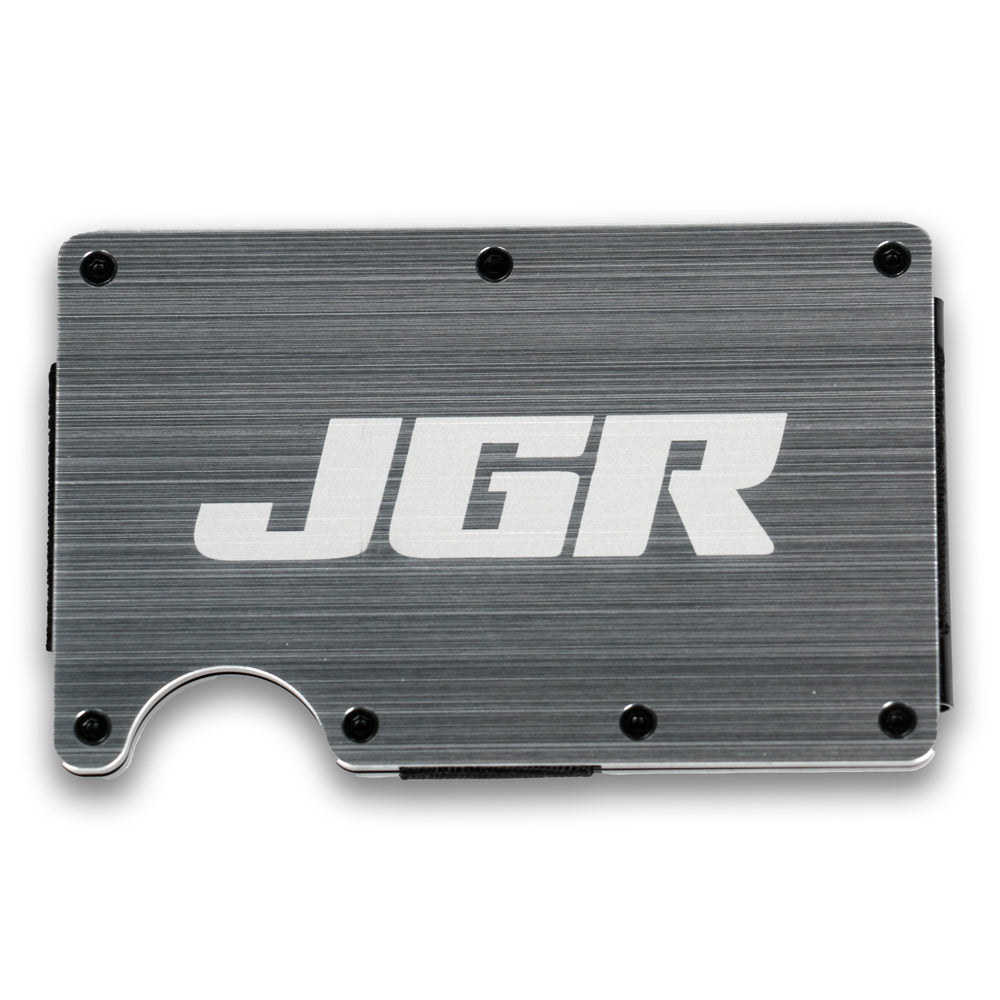 JGR Aluminum Engraved Wallet - Stainless