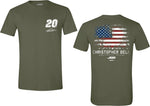 Christopher Bell 2-Spot Military Green Flag Tee