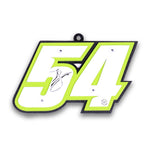 Ty Gibbs #54 Metal Car Number Ornament
