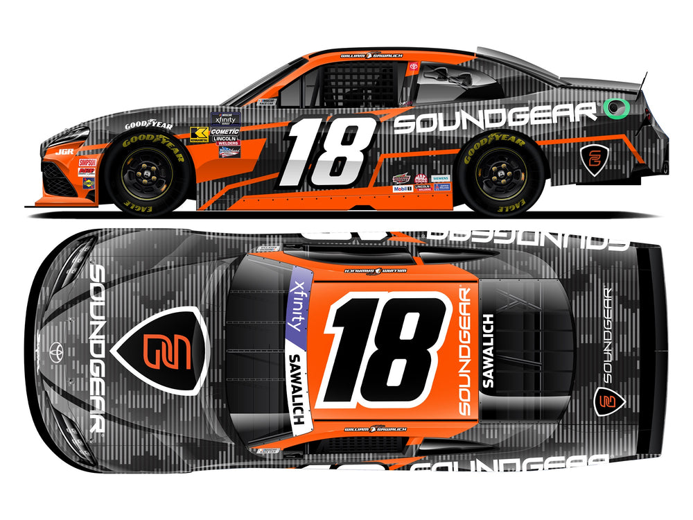 2025 1:24 No. 18 William Sawalich Soundgear XFinity Series Diecast