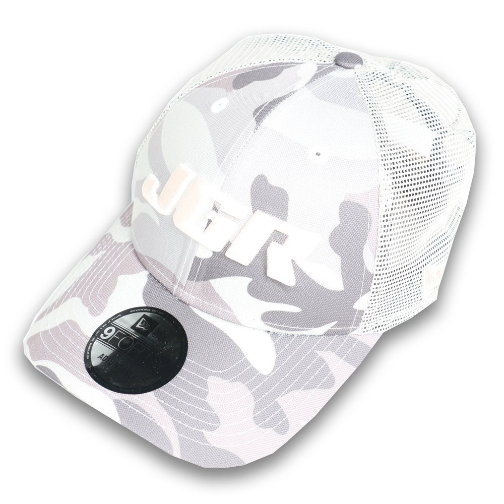 JGR New Era 940 Trucker Ivory Camo Stone