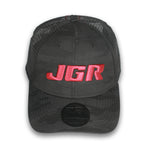JGR -Toyota Team New Era 940 Black Camo Trucker w/ Burgundy JGR