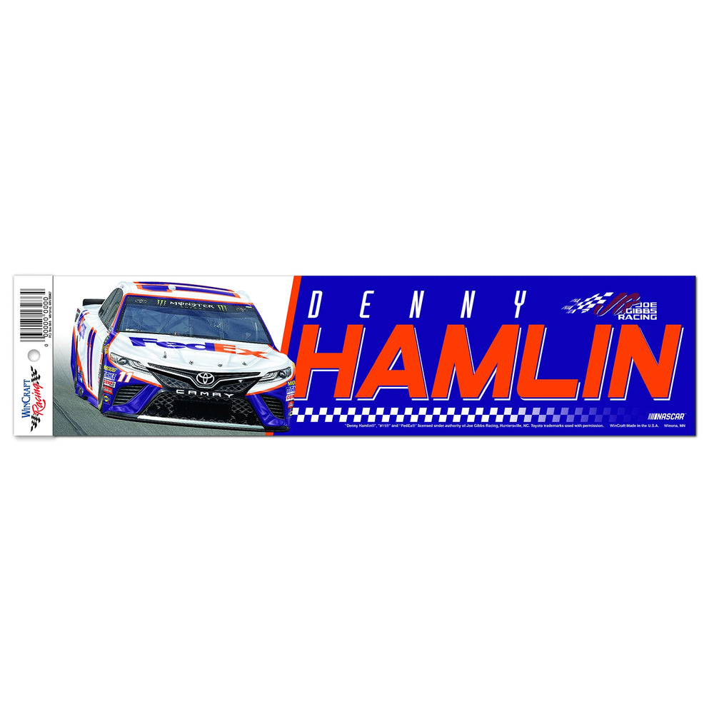 Denny Hamlin FedEx 3x12 Bumper Sticker 2019